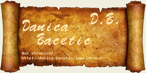 Danica Bacetić vizit kartica